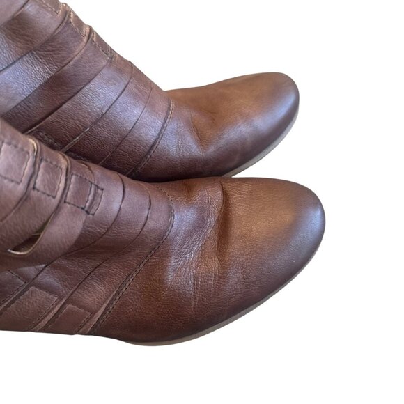 Josef Seibel Bonnie Ankle Booties Cage Cutout Brown Heel Leather Size 39 Women's - Picture 3 of 15